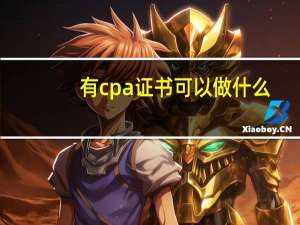 有cpa证书可以做什么