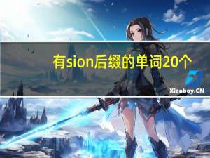 有sion后缀的单词20个