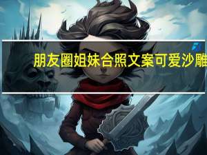 朋友圈姐妹合照文案可爱沙雕