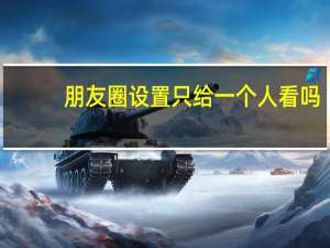 朋友圈设置只给一个人看吗