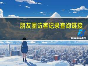 朋友圈访客记录查询 链接（朋友圈访客记录查询）