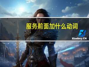 服务前面加什么动词