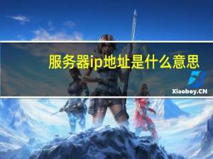服务器ip地址是什么意思