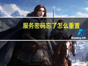 服务密码忘了怎么重置（服务密码怎么查）