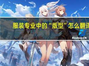 服装专业中的“版型”怎么翻译