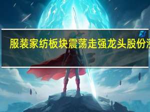 服装家纺板块震荡走强 龙头股份涨停
