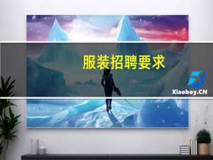 服装招聘要求