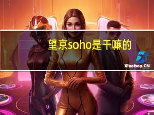 望京soho是干嘛的
