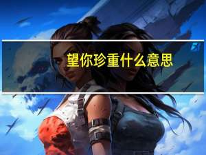 望你珍重什么意思