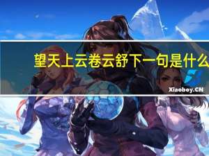 望天上云卷云舒下一句是什么