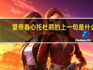 望帝春心托杜鹃的上一句是什么