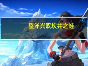 望洋兴叹坎井之蛙
