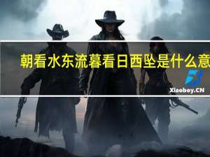 朝看水东流暮看日西坠是什么意思