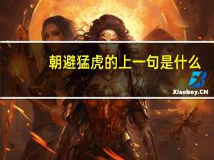 朝避猛虎的上一句是什么