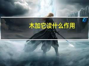 木加它读什么作用