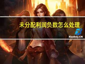 未分配利润负数怎么处理（未分配利润负数）