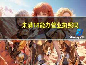 未满18能办营业执照吗