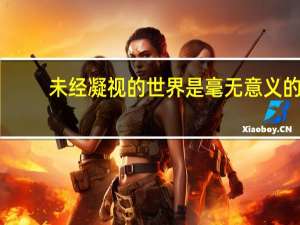 未经凝视的世界是毫无意义的