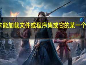 未能加载文件或程序集或它的某一个依赖项