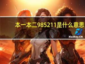 本一本二985211是什么意思