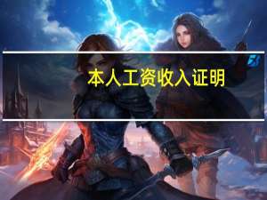 本人工资收入证明