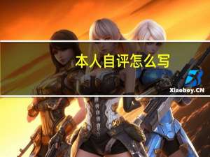 本人自评怎么写