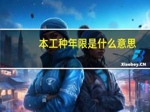 本工种年限是什么意思