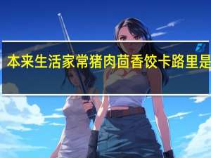 本来生活 家常猪肉茴香饺卡路里是多少