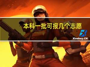 本科一批可报几个志愿