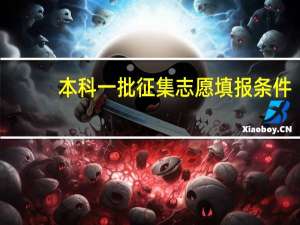本科一批征集志愿填报条件