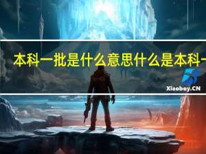 本科一批是什么意思 什么是本科一批