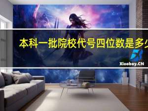 本科一批院校代号四位数是多少