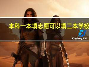 本科一本填志愿可以填二本学校吗
