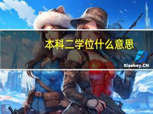 本科二学位什么意思