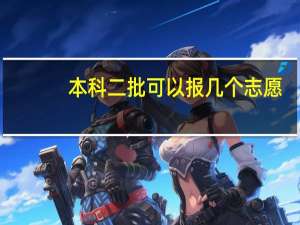 本科二批可以报几个志愿