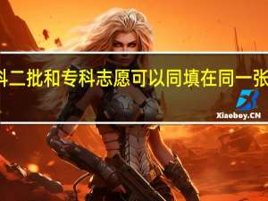 本科二批和专科志愿可以同填在同一张报纸上么