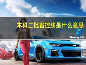 本科二批省控线是什么意思