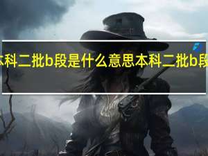 本科二批b段是什么意思 本科二批b段的简述