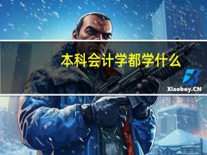本科会计学都学什么