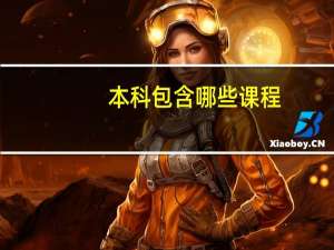本科包含哪些课程
