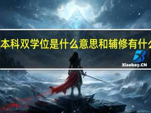 本科双学位是什么意思 和辅修有什么区别
