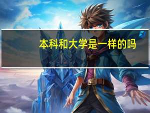 本科和大学是一样的吗