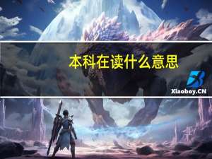 本科在读什么意思