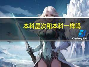 本科层次和本科一样吗