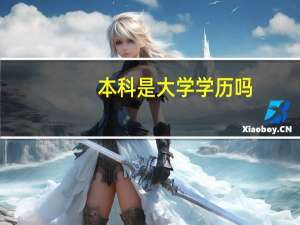 本科是大学学历吗