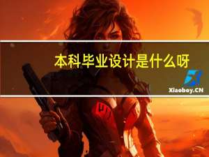 本科毕业设计是什么呀