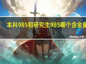 本科985和研究生985哪个含金量高