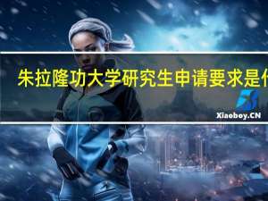 朱拉隆功大学研究生申请要求是什么