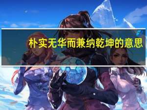 朴实无华而兼纳乾坤的意思