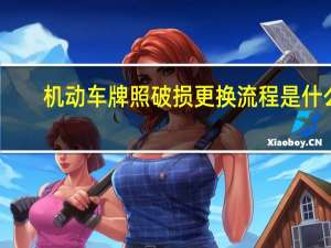 机动车牌照破损更换流程是什么
